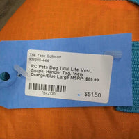 Dog Tidal Life Vest, Snaps, Handle, Tag, *new
