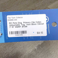 Dog Primary Clip Collar, Adjustable, Tag, *new
