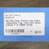 Dog Primary Clip Collar, Adjustable, Tag, *new
