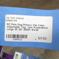 Dog Primary Clip Collar, Adjustable, Tag, *new

