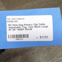 Dog Primary Clip Collar, Adjustable, Tag, *new
