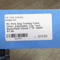 Dog Training Collar, Chain, Adjustable, Tag, *new

