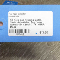 Dog Training Collar, Chain, Adjustable, Tag, *new
