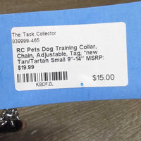 Dog Training Collar, Chain, Adjustable, Tag, *new
