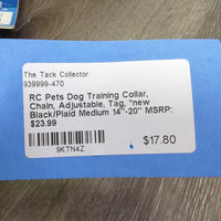 Dog Training Collar, Chain, Adjustable, Tag, *new
