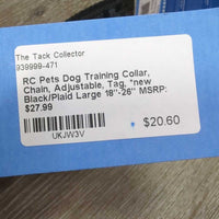Dog Training Collar, Chain, Adjustable, Tag, *new
