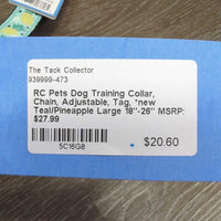 Dog Training Collar, Chain, Adjustable, Tag, *new
