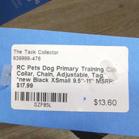 Dog Primary Training Clip Collar, Chain, Adjustable, Tag, *new
