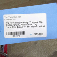 Dog Primary Training Clip Collar, Chain, Adjustable, Tag, *new
