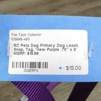 Dog Primary Dog Leash, Snap, Tag, *new
