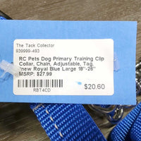 Dog Primary Training Clip Collar, Chain, Adjustable, Tag, *new
