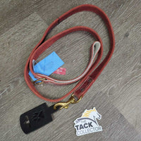 Dog Leather Leash, Snap, Handle, Tag, *new
