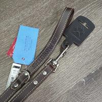 Dog Stich Leather Leash, Snap, Handle, Tag, *new
