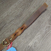 Dog Twisted Leather Leash, Snap, Handle, Tag, *new
