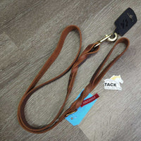Dog Twisted Leather Leash, Snap, Handle, Tag, *new
