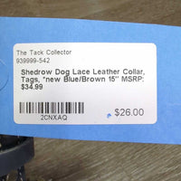 Dog Lace Leather Collar, Tags, *new
