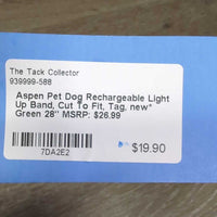 Dog Rechargeable Light Up Band, Cut To Fit, Tag, new*
