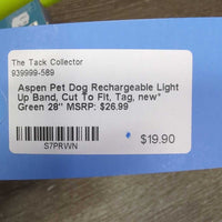 Dog Rechargeable Light Up Band, Cut To Fit, Tag, new*

