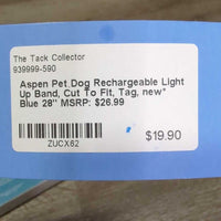 Dog Rechargeable Light Up Band, Cut To Fit, Tag, new*
