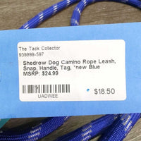 Dog Camino Rope Leash, Snap, Handle, Tag, *new
