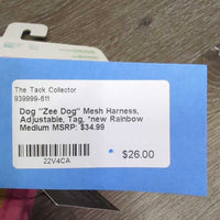 Dog "Zee Dog" Mesh Harness, Adjustable, Tag, *new
