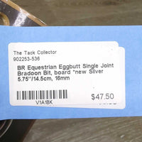 Eggbutt Single Joint Bradoon Bit, board *new
