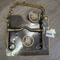 Low Port Weymouth Curb Bit, chain, hooks, board *new
