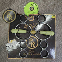 3 Ring Double Joint Gag "Apple Mouth" Bit, center roller *new, discolour
