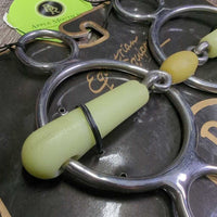 3 Ring Double Joint Gag "Apple Mouth" Bit, center roller *new, discolour
