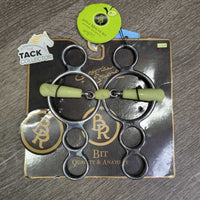 3 Ring Double Joint Gag "Apple Mouth" Bit, center roller *new, mnr scuffs
