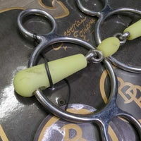 3 Ring Double Joint Gag "Apple Mouth" Bit, center roller *new, mnr scuffs
