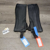 Leather Foundation Half Chaps, Bag, Tag, *new

