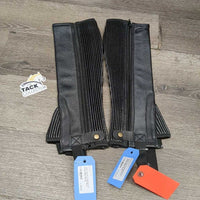 Leather Foundation Half Chaps, Bag, Tag, *new
