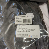 Leather Foundation Half Chaps, Bag, Tag, *new
