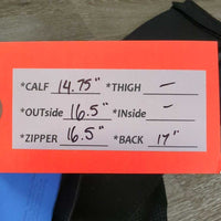 Synthetic Endurance Half Chaps, Inside Grip, Bag, Tag, *new
