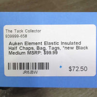 Element Elastic Insulated Half Chaps, Bag, Tags, *new
