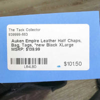 Empire Leather Half Chaps, Bag, Tags, *new
