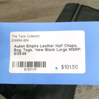 Empire Leather Half Chaps, Bag, Tags, *new
