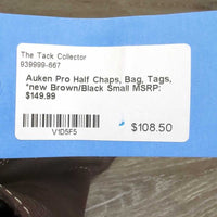 Pro Half Chaps, Bag, Tags, *new
