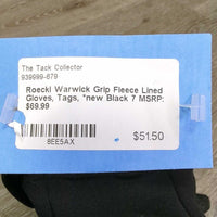 Warwick Grip Fleece Lined Gloves, Tags, *new

