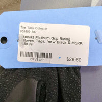 Platinum Grip Riding Gloves, Tags, *new
