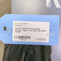 Platinum Grip Riding Gloves, Tags, *new
