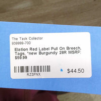 Red Label Pull On Breech, Tags, *new
