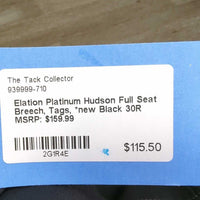 Platinum Hudson Full Seat Breech, Tags, *new
