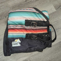 Med Winter Blanket, 1 leg, 2 detach belly straps *gc/fair, clean, snags, hair, slices, faded, mnr wpf, holes, missing snap
