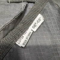 Stiff Hvy Mesh Fly Sheet, belly, 2 legs *gc, clean, stains, hairy, edge rubs & frays
