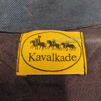 Felt Lined Hvy Cordura Closed Front Winter Stable Blanket, attached Belly "Hannoverian" *gc, clean, repairs, older, puckers, unstitched edge
