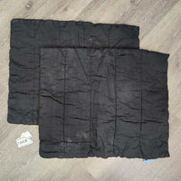 2 Cotton No Bow Leg Quilts *gc/fair, clean, thin, stiff, puckers, residue, v.faded, pilly, mnr hair
