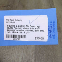 2 Cotton No Bow Leg Quilts *gc/fair, clean, thin, stiff, puckers, residue, v.faded, pilly, mnr hair
