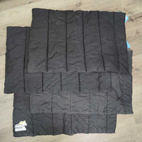 4 Cotton No Bow Leg Quilts *vgc/gc, clean, puckers, mnr tears, thin, snags, faded, pilly, mnr hair, residue
